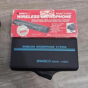 VINTAGE AMBICO MICROPHONE AND COUPLER SYSTEM  W/ CASE  V-0623